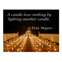 Candle lighting postcards