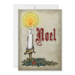Candle Noel Card invitations