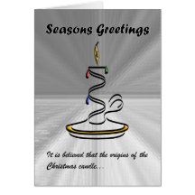 Candle (Silver) Greeting Card
