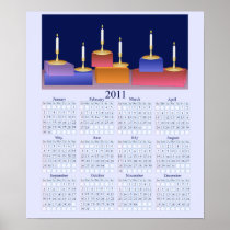 Candles 2011 Wall Calendar Poster