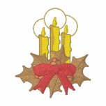 Candles and Holly embroidered shirts
