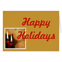 Candles, Happy Holidays Greeting Cards