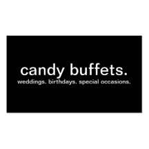 Candy Buffets Business Card Templates