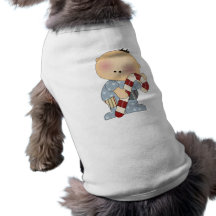 candy cane baby boy 2 dog tee
