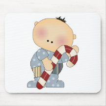 candy cane baby boy 2 mouse pad