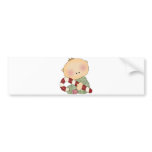candy cane baby boy 4 bumper stickers