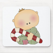 candy cane baby boy 4 mouse pads