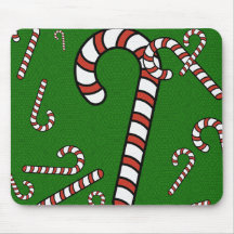 Candy Cane Christmas Mouse Pad
