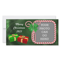Candy Cane Christmas Photo Card Design