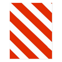 Candy Cane Christmas Stripes Post Cards