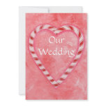 Candy Cane Christmas Wedding Invitations