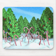 Candy Cane Forest Mousepad