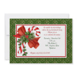 Candy Cane Holiday Party Invitation