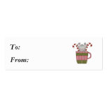 candy cane mouse in cup business cards