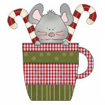 candy cane mouse in cup photo sculptures
