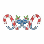 Candy Cane Pocket Topper embroidered shirts