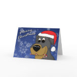 Candy Cane Rottweiler Christmas Card