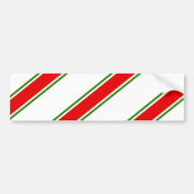 Candy cane striped pattern bumper sticker