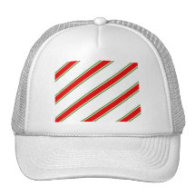 Candy cane striped pattern hat