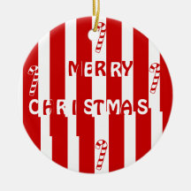 Candy Cane stripes Christmas Ornament
