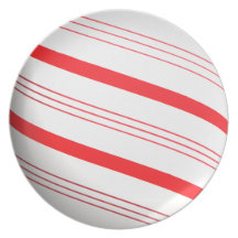 Candy Cane Stripes Party Plates