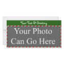 Candy Cane Sweet Red White Green Christmas Design photo cards
