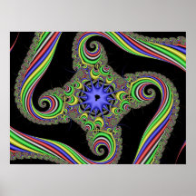 Candy Canes 2 Fractal Poster