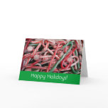 Candy Canes and Peppermints Holiday Card (Blank In