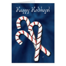 Candy Canes, Blue Cards