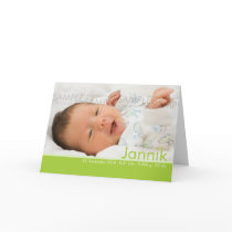 Candy Colours Geburtskarte - Baby Announcement Greeting Cards