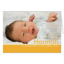 Candy Colours Geburtskarte - Baby Announcement Cards