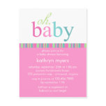 Candy Colours Pink • Baby Shower Invitation postcards