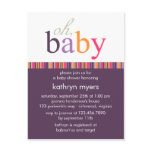 Candy Colours Purple • Baby Shower Invitation postcards