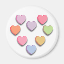 Candy Conversation Hearts Gifts and Apparel Fridge Magnet