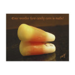 Candy corn halloween party invitation. postcards