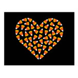 Candy Corn Heart Post Card