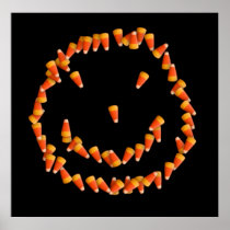 Candy Corn Smiley Poster