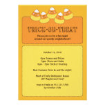 Candy Corn Trick or Treating Halloween Party Custom Invite