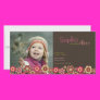 Candy Daisies Pattern Birthday Invite Photo Card