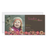 Candy Daisies Pattern Birthday Invite Photo Card