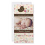Candy Damask Chicks Birth Announcement Photo Card