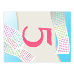 Candy Dots Table Number Card Post Card