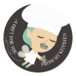 Candy fairy chef chocolate gift tags food stickers