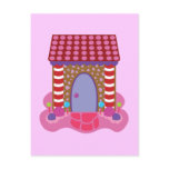 Candy Gingerbread House postcards