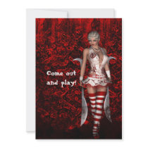 Candy Gothic Horror Halloween Personalized Announcement