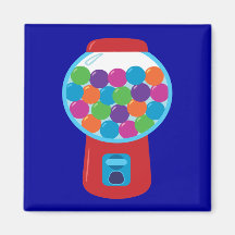 Candy Gumball Machine Refrigerator Magnets