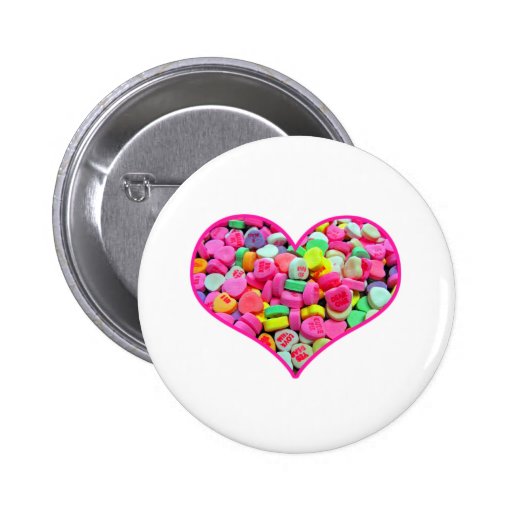 CANDY HEART PINBACK BUTTONS