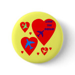 Candy Heart Valentine Airplane Pins