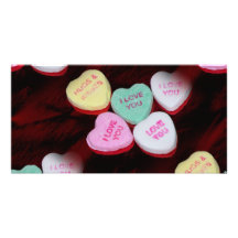 candy hearts picture card