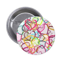 Candy Hearts Pinback Button